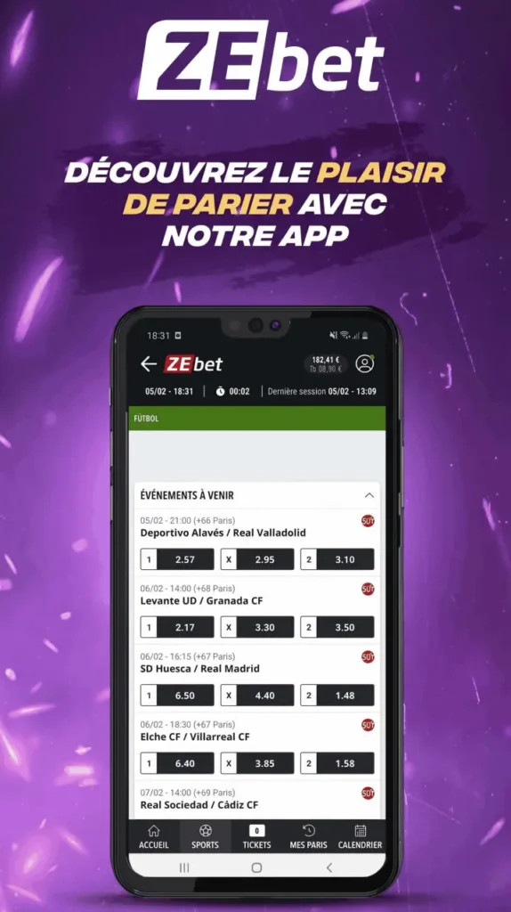 DÉCOUVREZ LE PLAISIR DE PARIER AVEC NOTRE APP